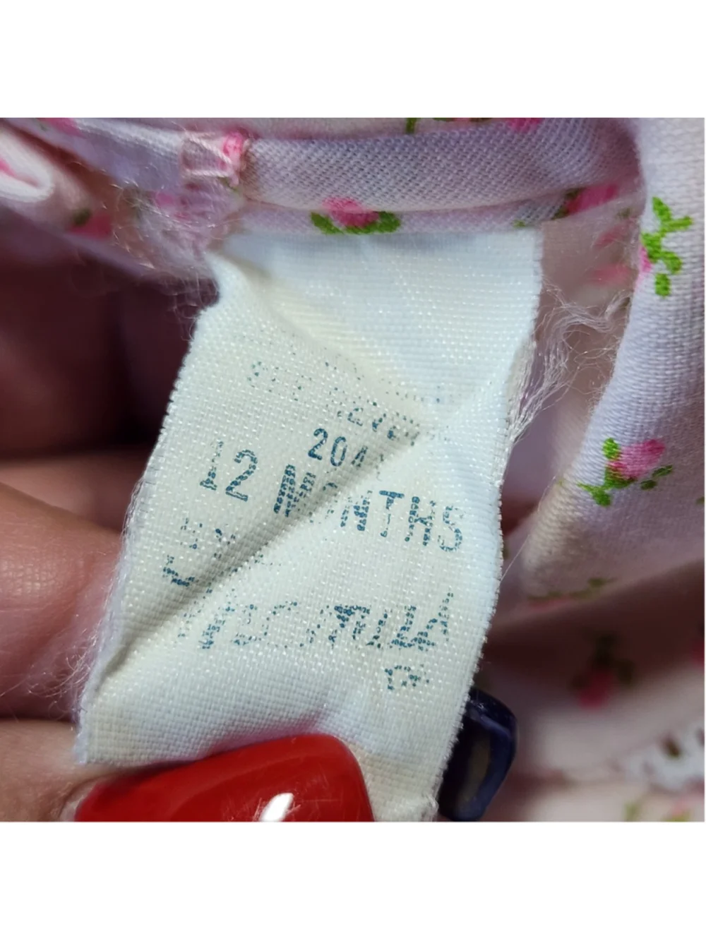 Vintage Toddler Baby Overalls Set 12 Months Pink Floral Embroidery Turtle Outfit